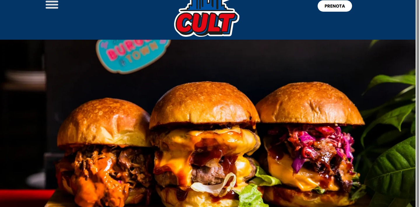 CULT Burger — Smash burger artigianale gourmet con pane brioche tostato